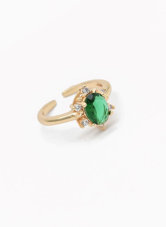 ANILLO GRADUABLE RODIO XUPING YXZ CRISTALES