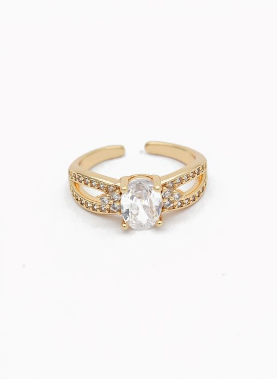 ANILLO GRADUABLE RODIO XUPING YXZ CRISTALES