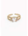 ANILLO GRADUABLE RODIO XUPING YXZ CRISTALES