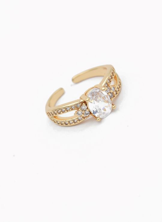 ANILLO GRADUABLE RODIO XUPING YXZ CRISTALES