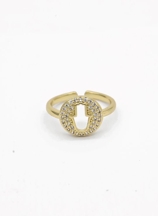 ANILLO GRADUABLE RODIO XUPING YXZ CRISTALES