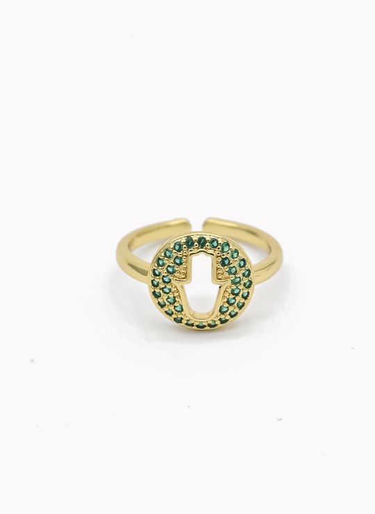 ANILLO GRADUABLE RODIO XUPING YXZ CRISTALES