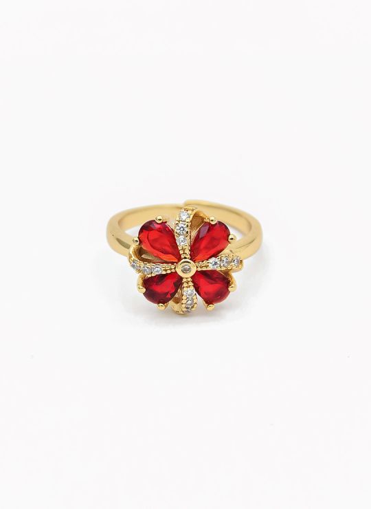 ANILLO GRADUABLE RODIO XUPING YXZ CRISTALES