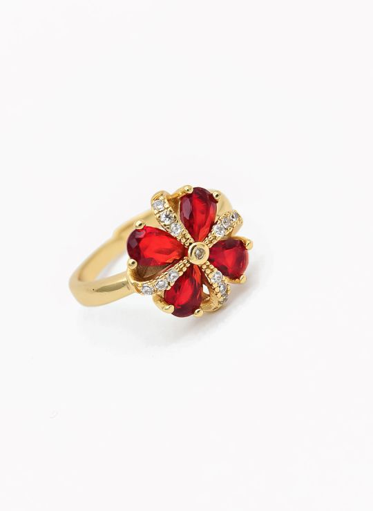 ANILLO GRADUABLE RODIO XUPING YXZ CRISTALES
