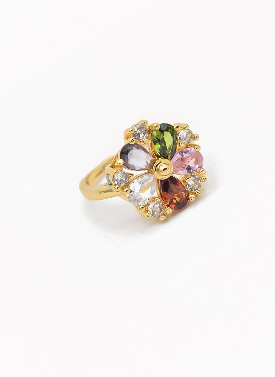 ANILLO GRADUABLE RODIO XUPING YXZ CRISTALES