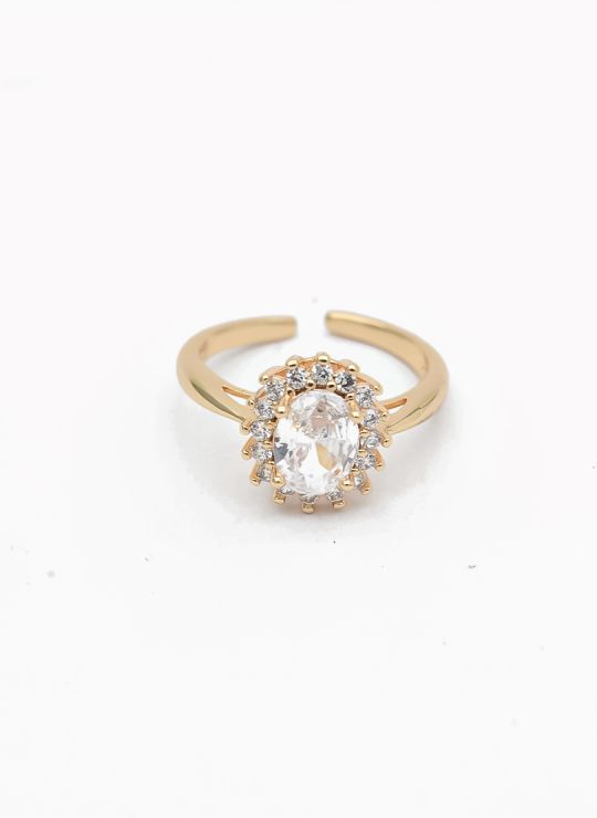 ANILLO GRADUABLE RODIO XUPING YXZ CRISTALES