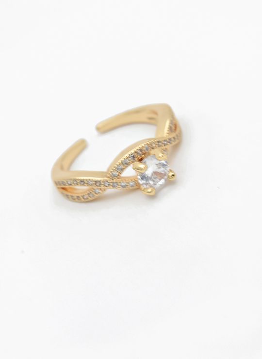 ANILLO GRADUABLE RODIO XUPING YXZ CRISTALES