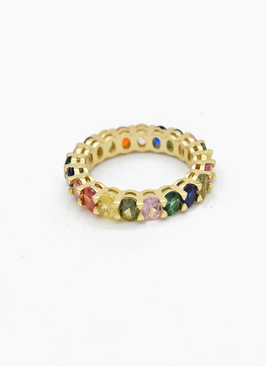 ANILLO GRADUABLE RODIO XUPING YXZ CRISTALES