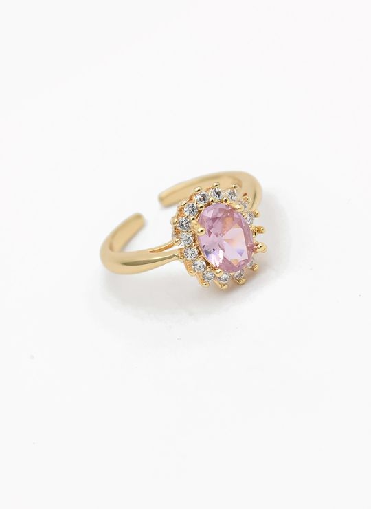 ANILLO GRADUABLE RODIO XUPING YXZ CRISTALES