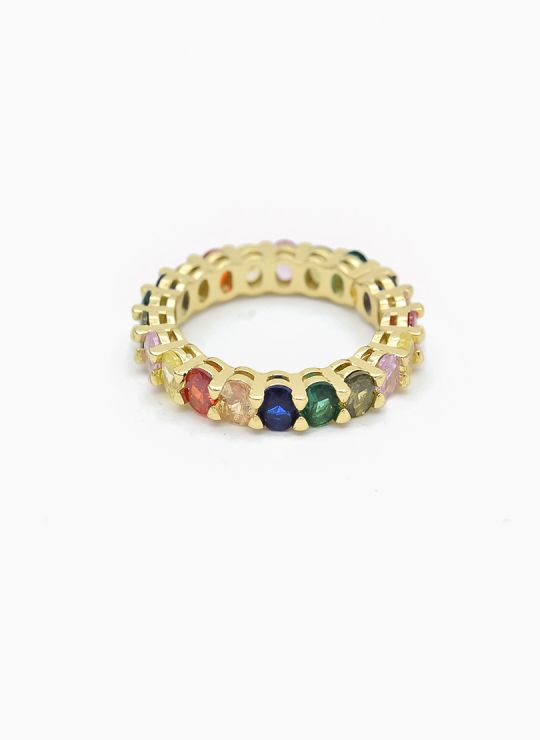 ANILLO GRADUABLE RODIO XUPING YXZ CRISTALES