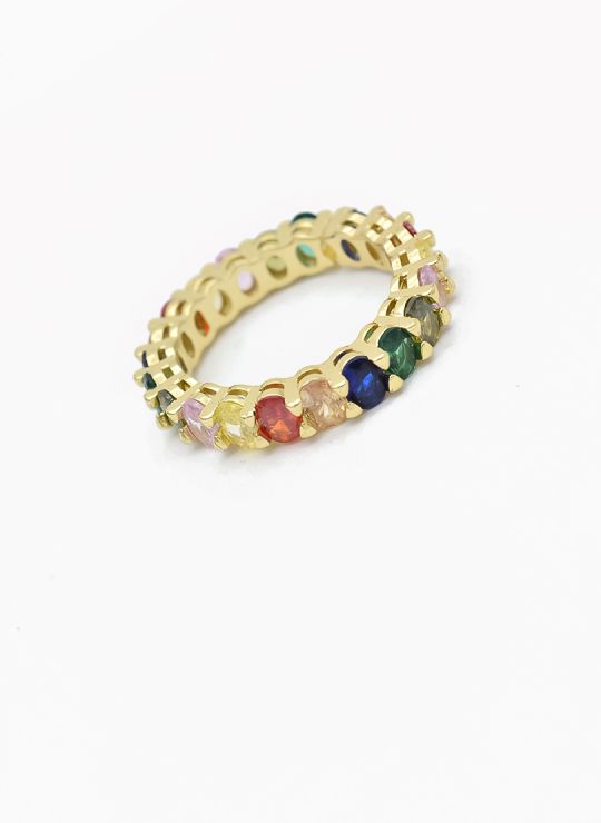 ANILLO GRADUABLE RODIO XUPING YXZ CRISTALES