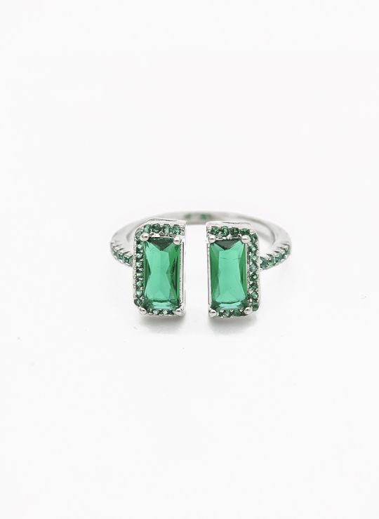 ANILLO GRADUABLE RODIO XUPING YXZ CRISTALES
