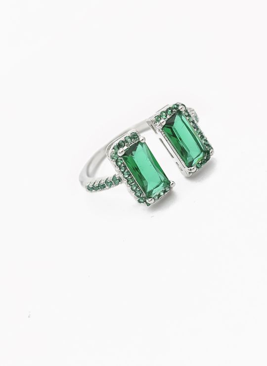 ANILLO GRADUABLE RODIO XUPING YXZ CRISTALES