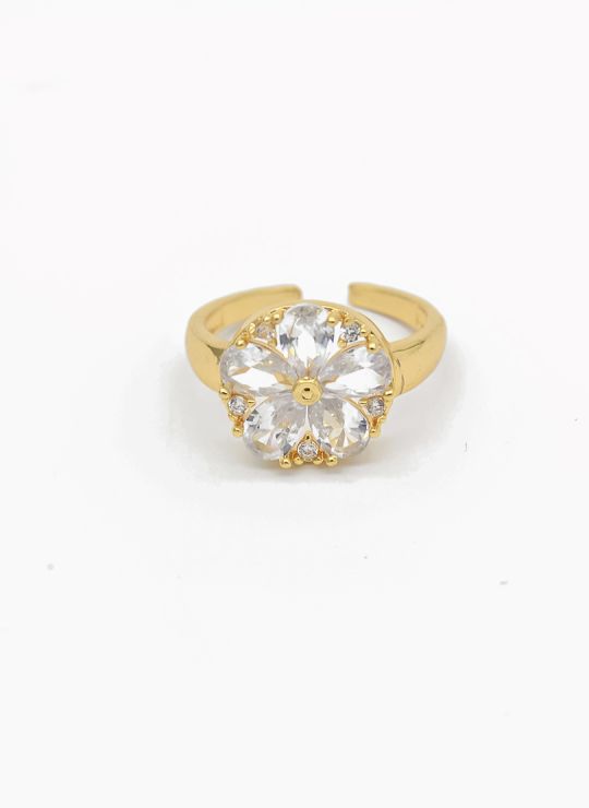 ANILLO GRADUABLE RODIO XUPING YXZ CRISTALES