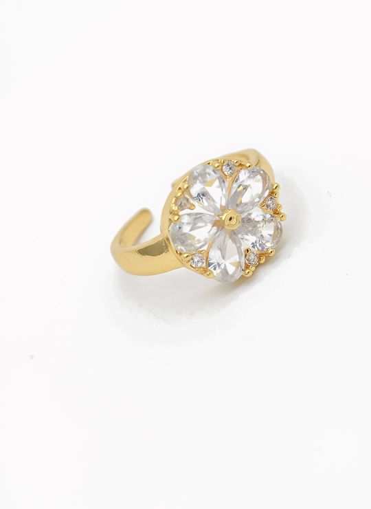 ANILLO GRADUABLE RODIO XUPING YXZ CRISTALES