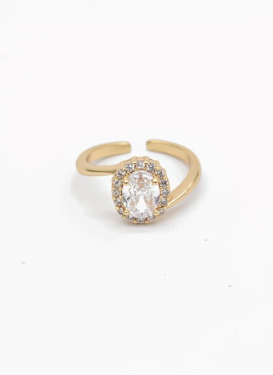 ANILLO GRADUABLE RODIO XUPING YXZ CRISTALES