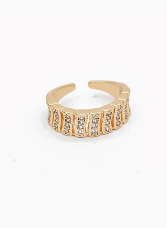 ANILLO GRADUABLE RODIO XUPING YXZ CRISTALES