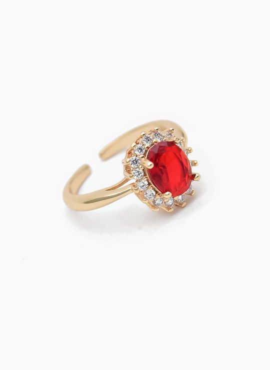 ANILLO GRADUABLE RODIO XUPING YXZ CRISTALES