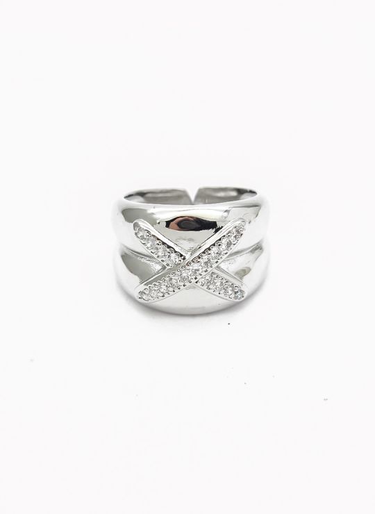 ANILLO GRADUABLE RODIO XUPING YXZ CRISTALES