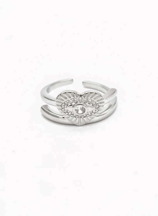 ANILLO GRADUABLE RODIO XUPING YXZ CRISTALES