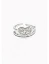 ANILLO GRADUABLE RODIO XUPING YXZ CRISTALES