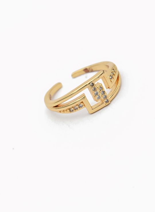 ANILLO GRADUABLE RODIO XUPING YXZ CRISTALES
