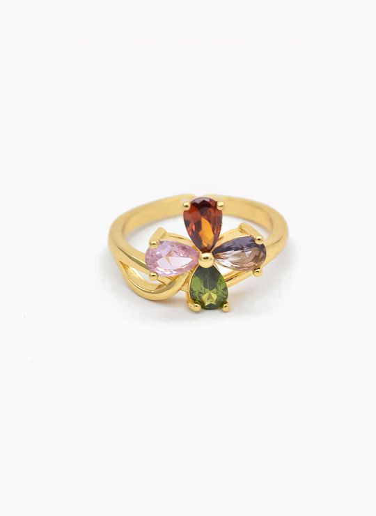 ANILLO GRADUABLE RODIO XUPING YXZ CRISTALES