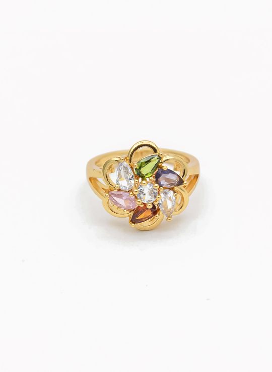 ANILLO GRADUABLE RODIO XUPING YXZ CRISTALES