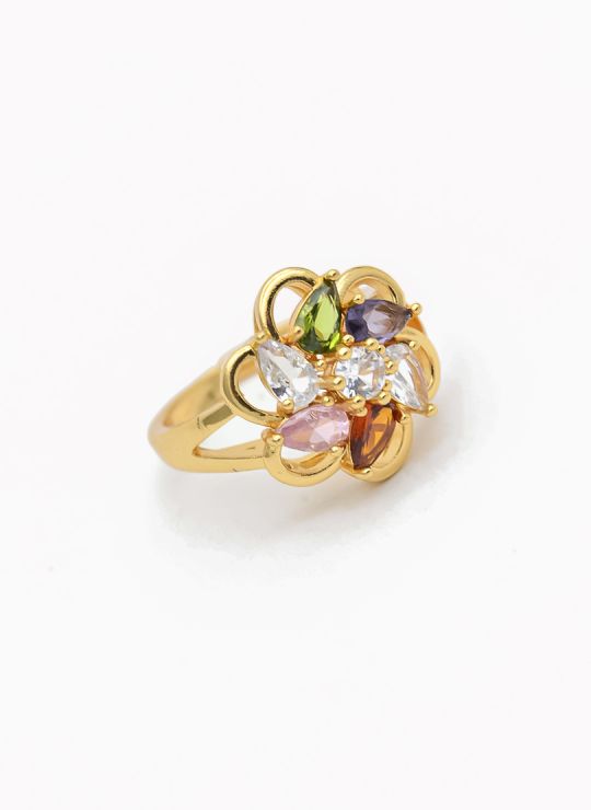 ANILLO GRADUABLE RODIO XUPING YXZ CRISTALES