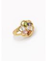 ANILLO GRADUABLE RODIO XUPING YXZ CRISTALES