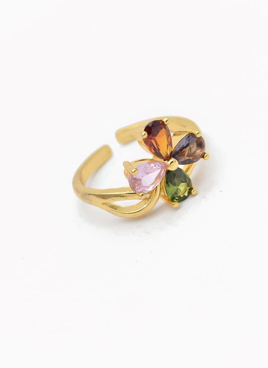 ANILLO GRADUABLE RODIO XUPING YXZ CRISTALES