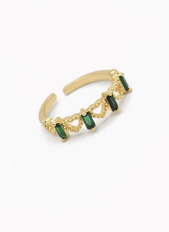 ANILLO GRADUABLE RODIO XUPING YXZ CRISTALES
