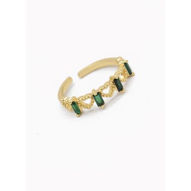 ANILLO GRADUABLE RODIO XUPING YXZ CRISTALES