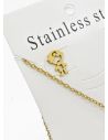 SET DE COLLAR, DIJE Y ARETES EN ACERO INOXIDABLE 316L