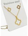 SET DE COLLAR, DIJE Y ARETES EN ACERO INOXIDABLE 316L
