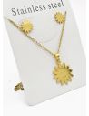 SET DE COLLAR, DIJE Y ARETES EN ACERO INOXIDABLE 316L
