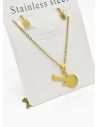 SET DE COLLAR, DIJE Y ARETES EN ACERO INOXIDABLE 316L