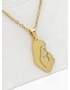 SET DE COLLAR, DIJE Y ARETES EN ACERO INOXIDABLE 316L