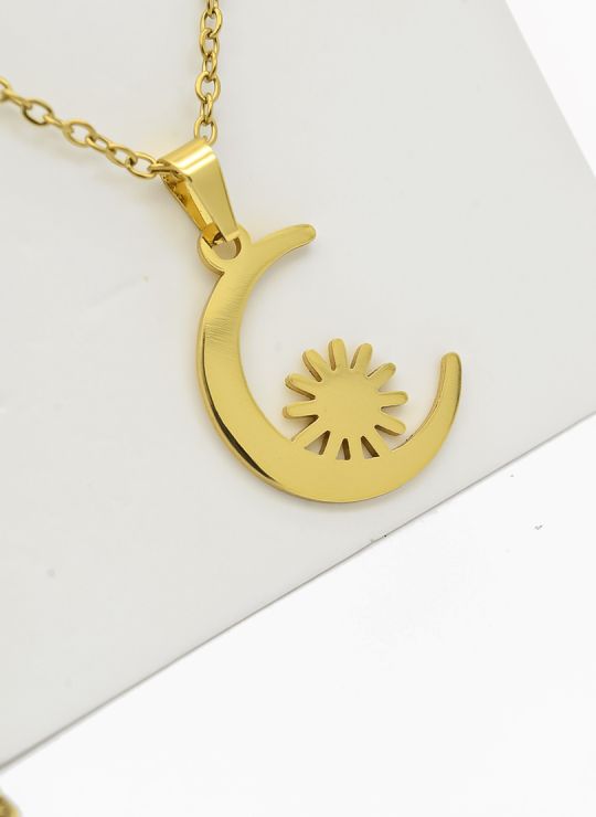 SET DE COLLAR, DIJE Y ARETES EN ACERO INOXIDABLE 316L