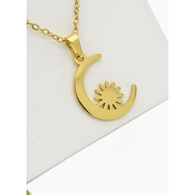 SET DE COLLAR, DIJE Y ARETES EN ACERO INOXIDABLE 316L