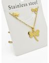 SET DE COLLAR, DIJE Y ARETES EN ACERO INOXIDABLE 316L