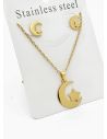 SET DE COLLAR, DIJE Y ARETES EN ACERO INOXIDABLE 316L