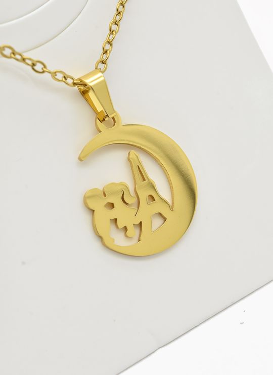 SET DE COLLAR, DIJE Y ARETES EN ACERO INOXIDABLE 316L