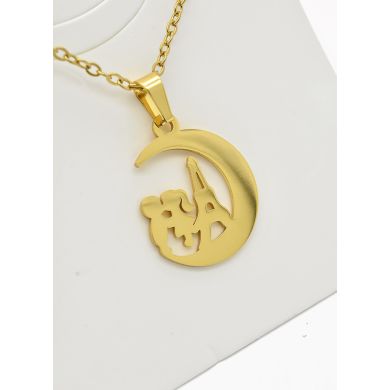 SET DE COLLAR, DIJE Y ARETES EN ACERO INOXIDABLE 316L