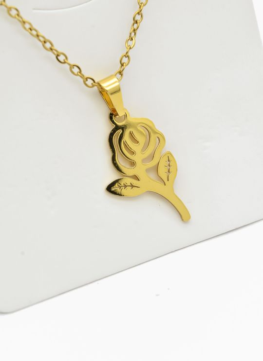 SET DE COLLAR, DIJE Y ARETES EN ACERO INOXIDABLE 316L