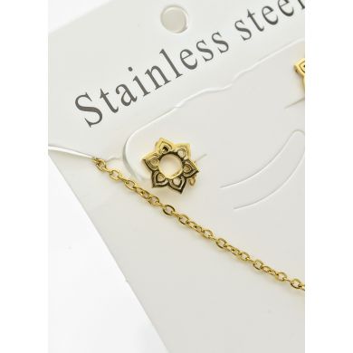 SET DE COLLAR, DIJE Y ARETES EN ACERO INOXIDABLE 316L