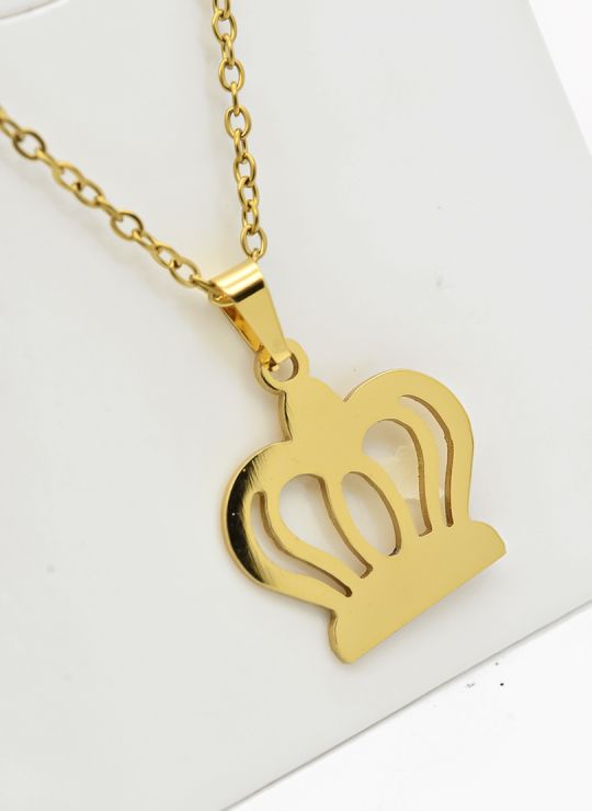 SET DE COLLAR, DIJE Y ARETES EN ACERO INOXIDABLE 316L