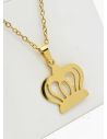 SET DE COLLAR, DIJE Y ARETES EN ACERO INOXIDABLE 316L