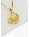 SET DE COLLAR, DIJE Y ARETES EN ACERO INOXIDABLE 316L