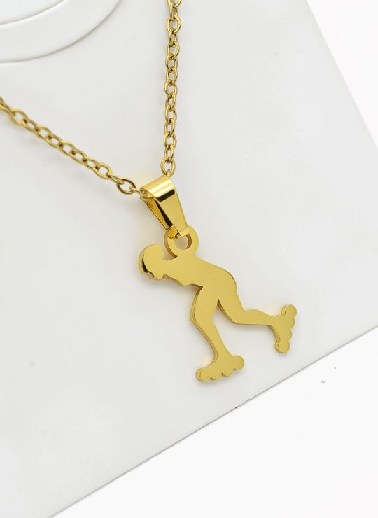 SET DE COLLAR, DIJE Y ARETES EN ACERO INOXIDABLE 316L